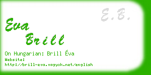 eva brill business card