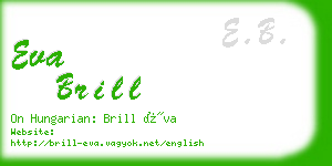 eva brill business card